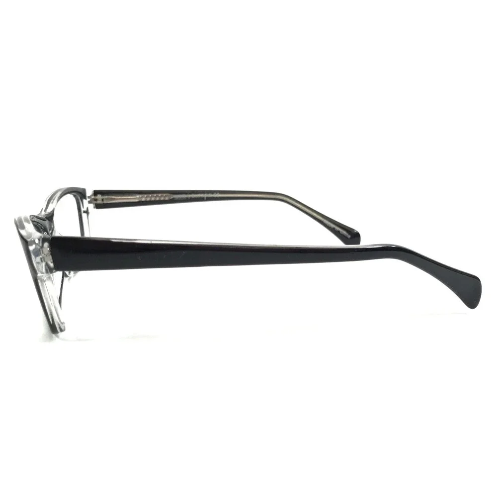 Elements Eyeglasses Frames EL262 C3 Black on Clear Rectangle Full Rim 52-16-135